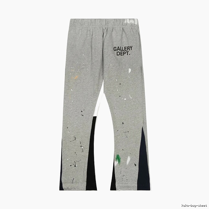 Gallery Dept splashed ink style gray sweatpants