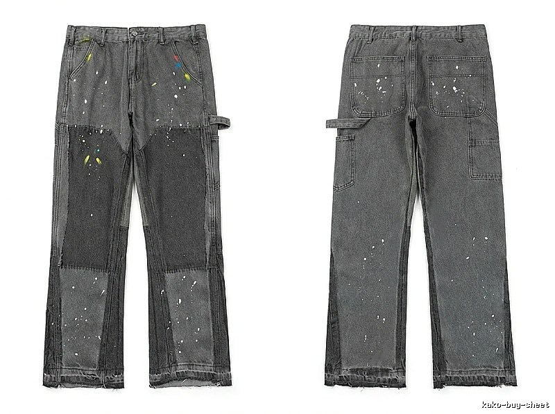 Gallery Dept. Stitched Graffiti Style Grey Pants