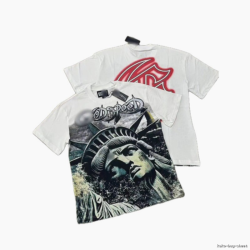 GOD Statue of Liberty Vintage Street White T-Shirt