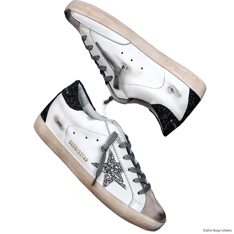 Golden Goose Dirty Star Black and White Style
