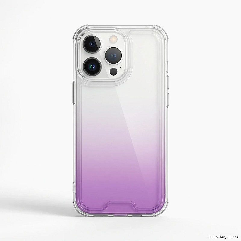 Gradual-transparency iPhone case of trendy brand