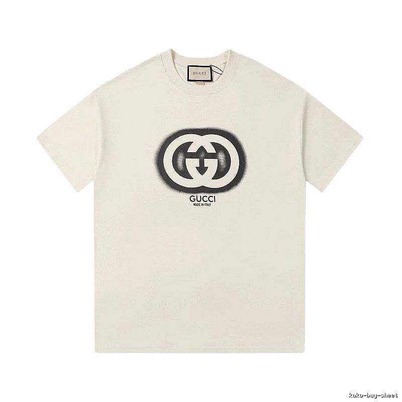 Gucci Double G Print Vintage Style Off-white T-shirt