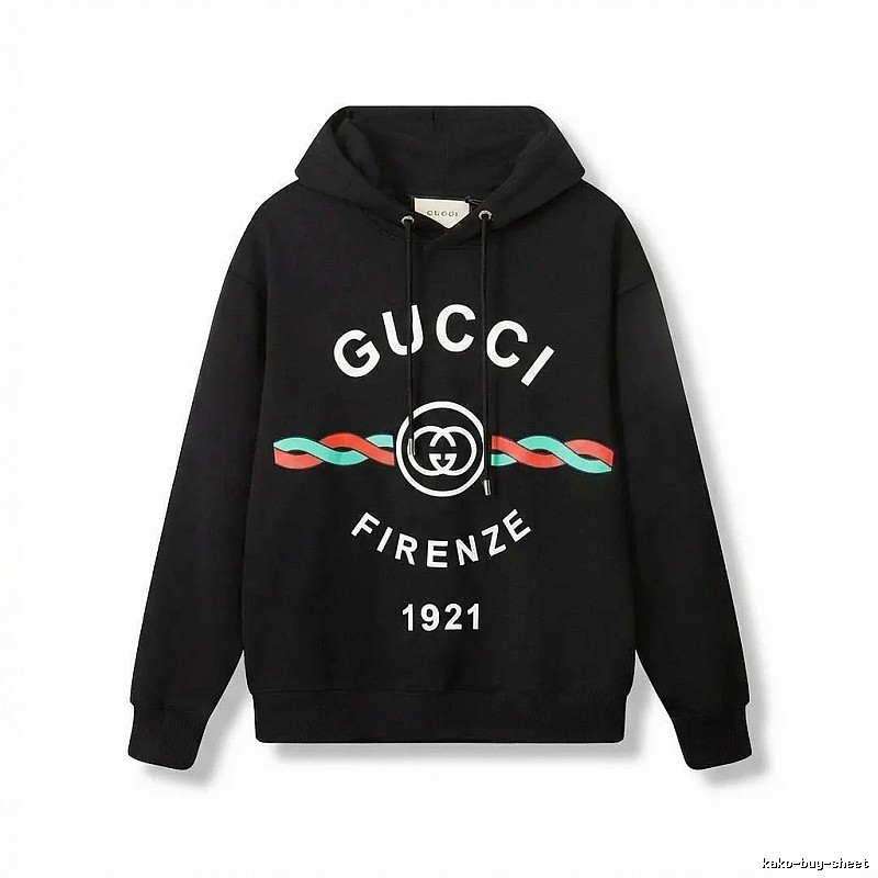 Gucci retro-style black hoodie
