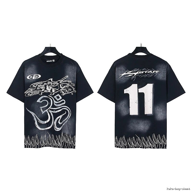 Hellstar No.11 Printed Street Style Black T-Shirt
