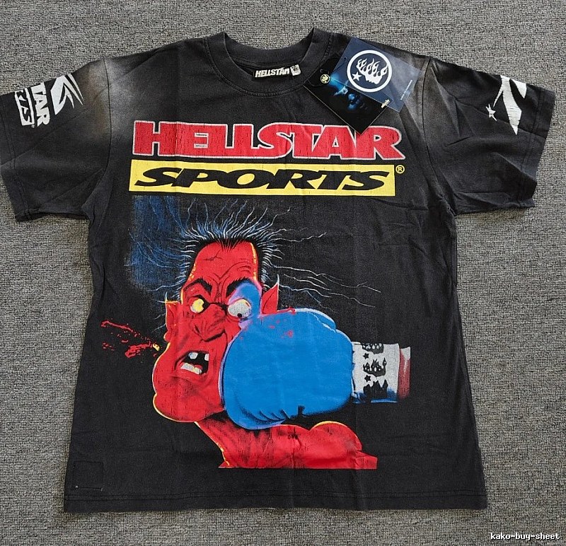 Hellstar Sports Boxing Street Style Black T-Shirt