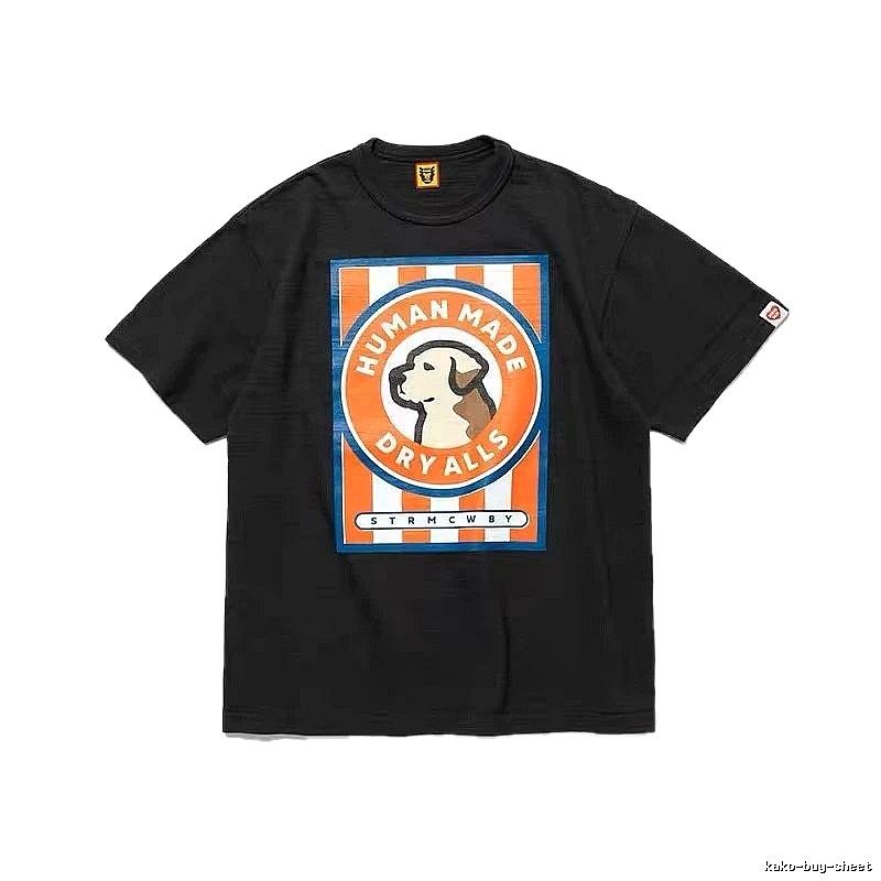 HUMAN MADE DRYALLS Vintage Style Black T-shirt