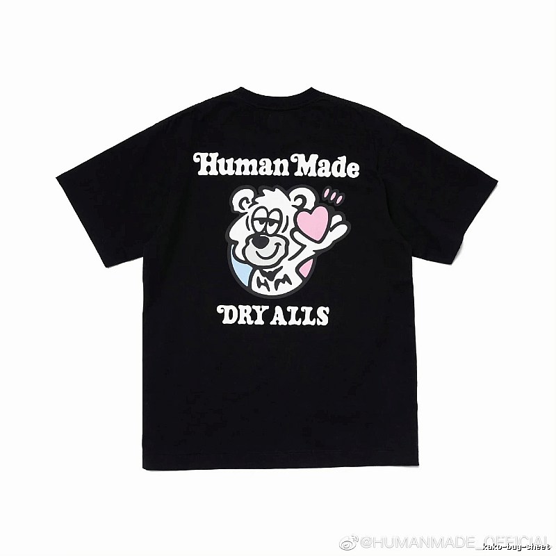 HUMAN MADE EDRYALLS Cartoon Print Black T-shirt