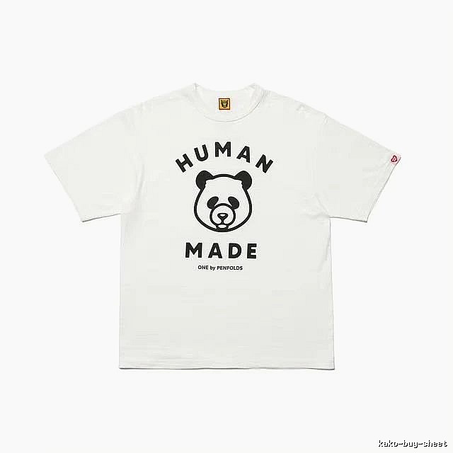 HUMAN MADE Panda Print Japanese Streetwear White Short Sleeve T-Shirt