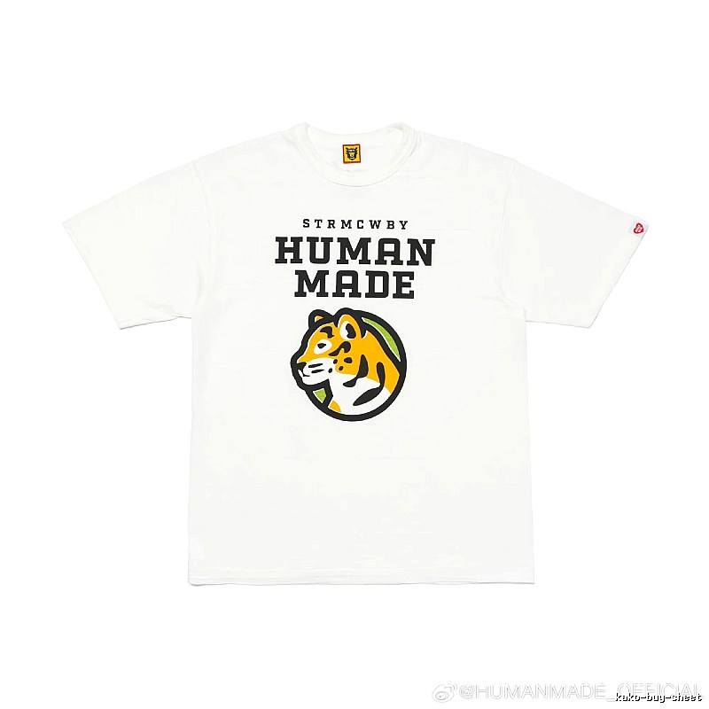 HUMAN MADE Tiger Head Print Japanese Streetwear White T-Shirt