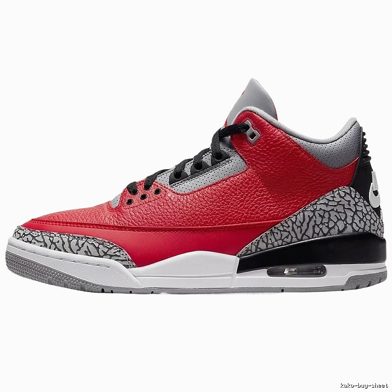 Jordan AJ3 Trendy Red and Grey Sports Shoes