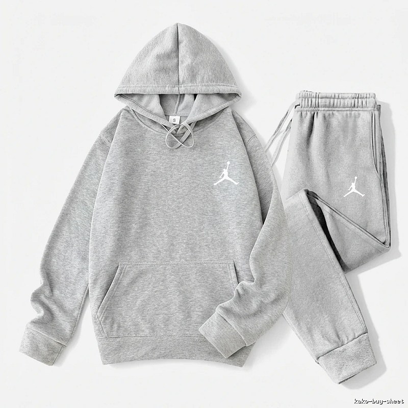 Jordan gray casual sportswear set