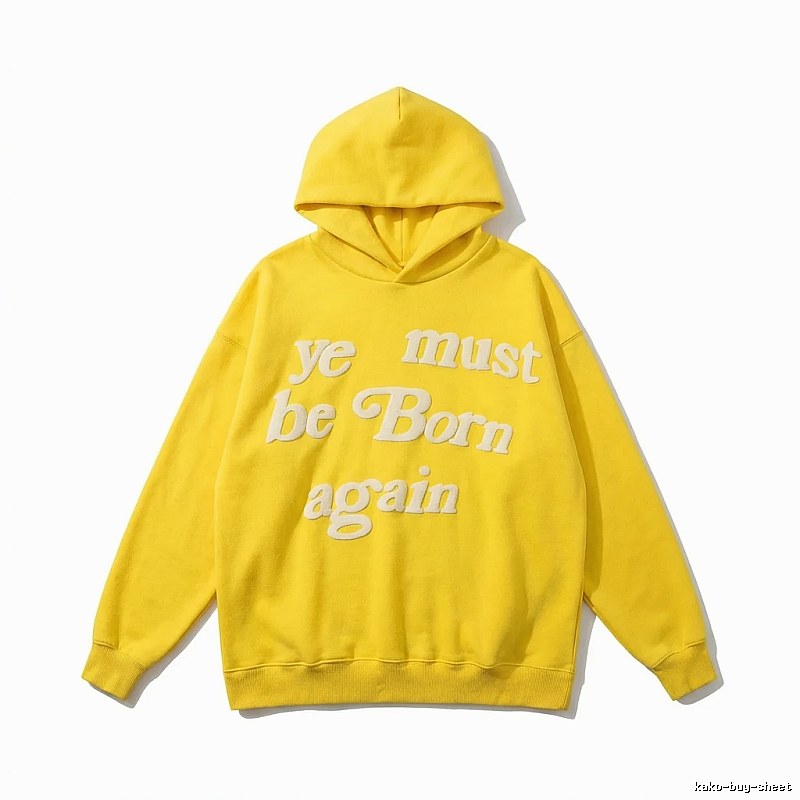 Kanye series retro yellow hoodie