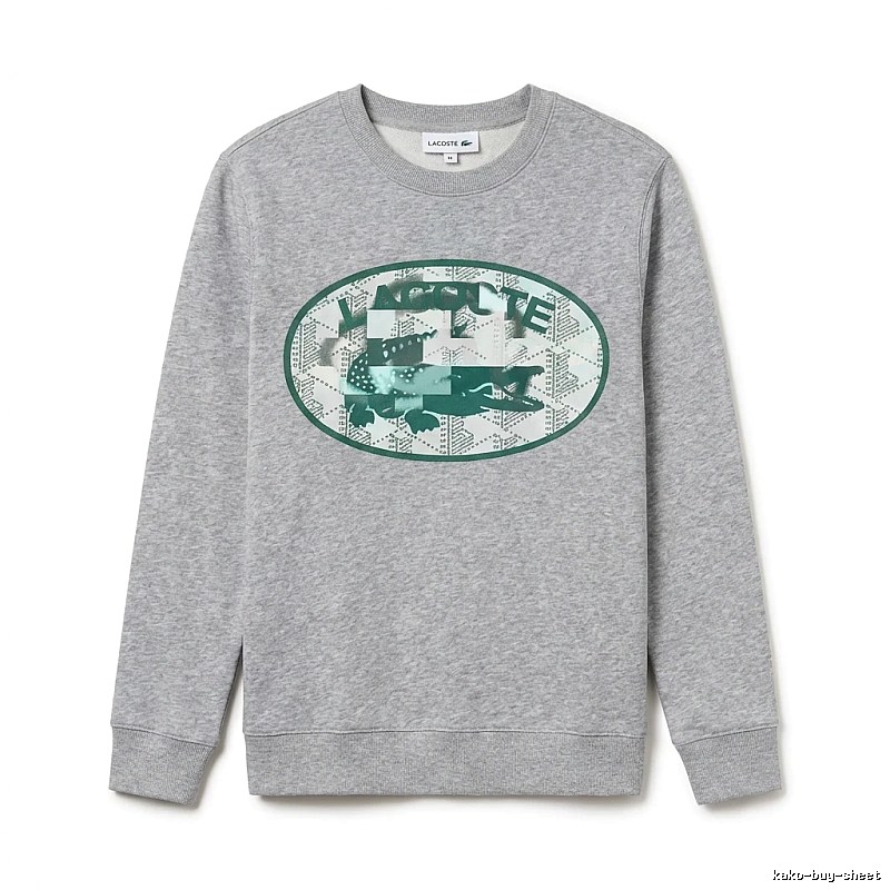 Lacoste retro-style grey sweatshirt
