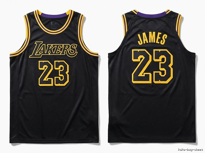 LBJ's No. 23 black jersey of the Lakers.