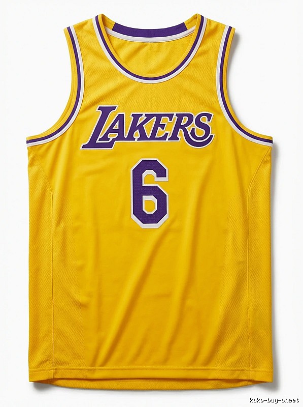 LBJ's No. 6 yellow jersey of the Lakers.