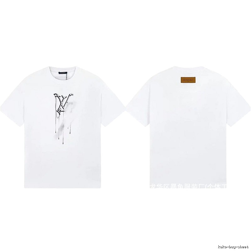 Louis Vuitton Graffiti Trend Style White Short-sleeve T-shirt