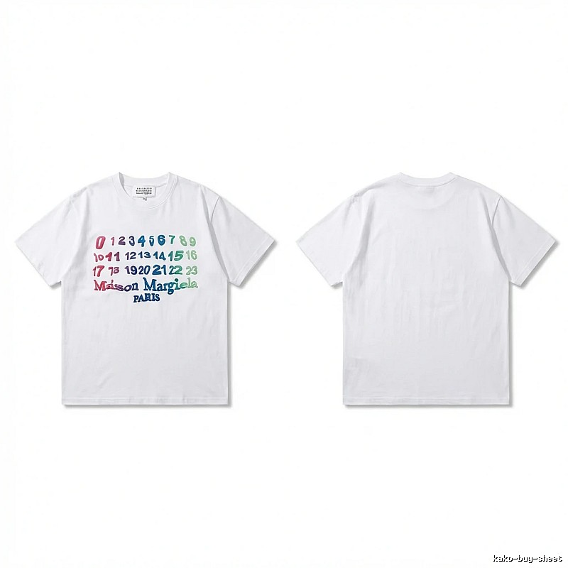 Maison Margiela digital-style white T-shirt