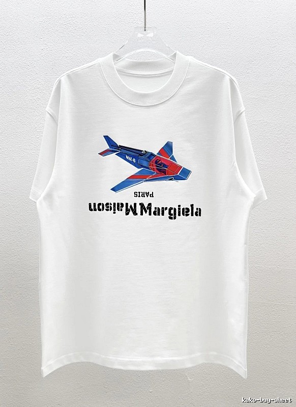 Maison Margiela MM6 Fighter Jet Print White T-Shirt
