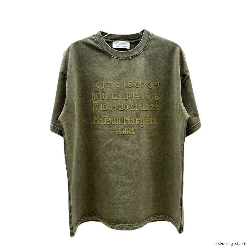 Maison Margiela Number Vintage Military Green Short-sleeve T-shirt