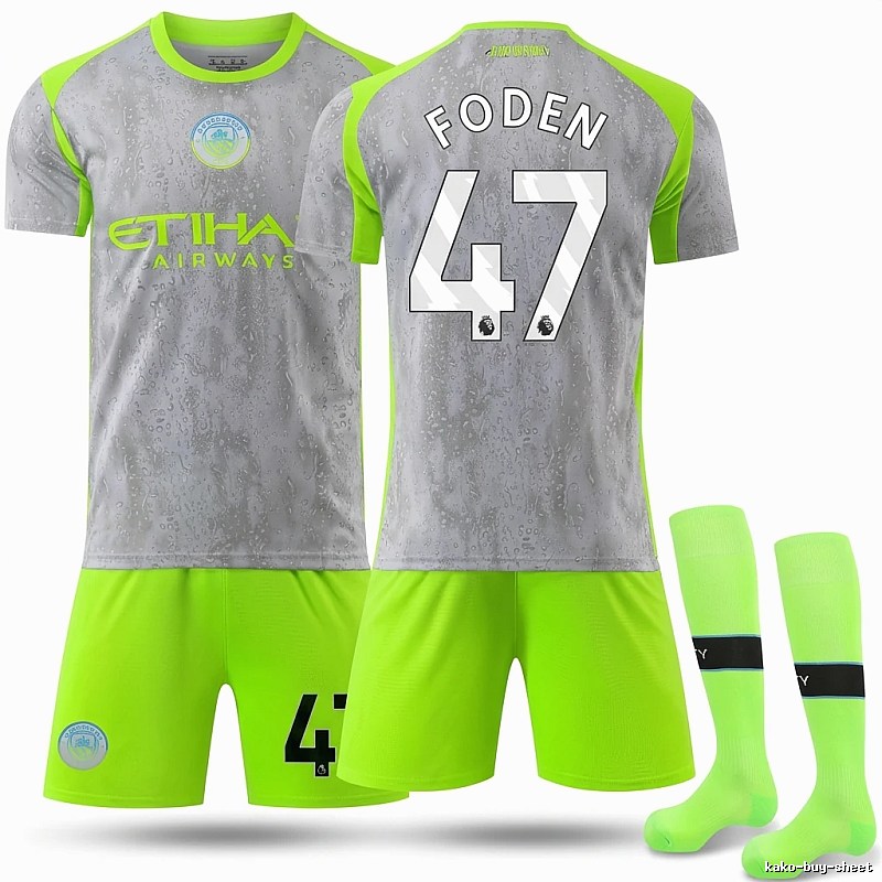 Manchester City MCFC fluorescent green football jersey