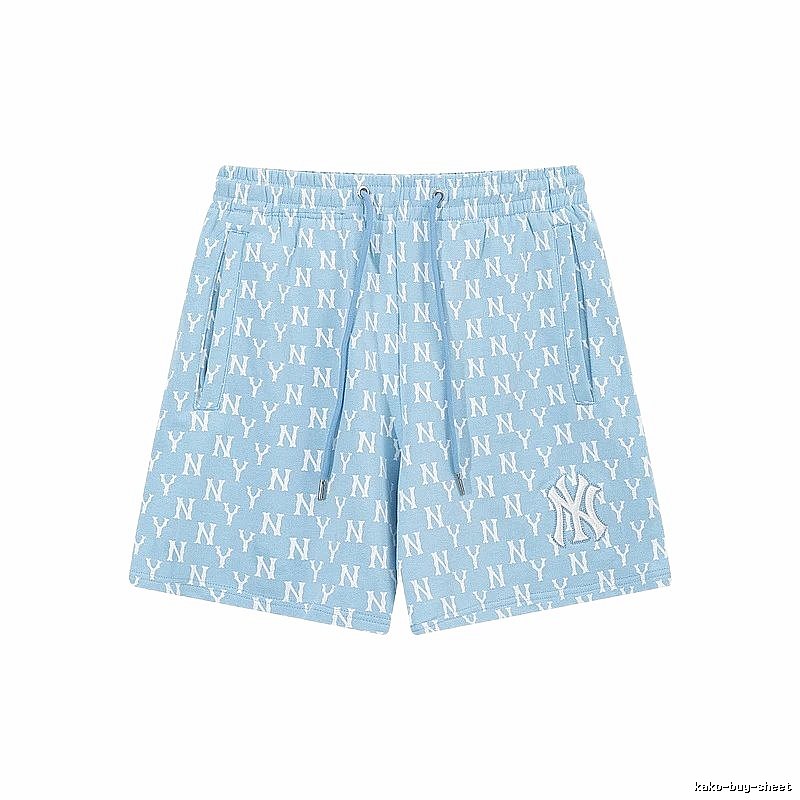 MLB full-print style light blue shorts