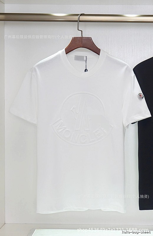 Moncler Embossed Casual White T-Shirt