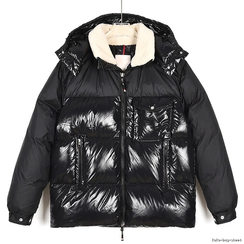 Moncler Glossy and Trendy Black Down Jacket