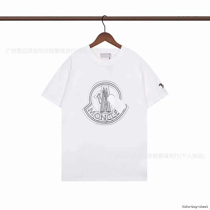 Moncler Large Logo Trendy Style White Short-sleeve T-shirt