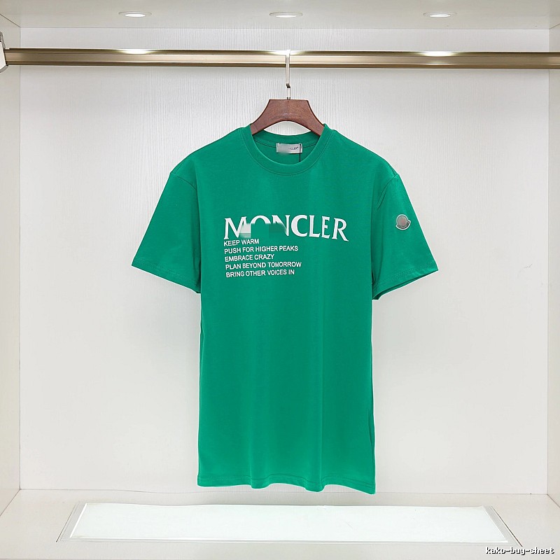 Moncler Letter Print Casual Green Short-sleeve T-shirt