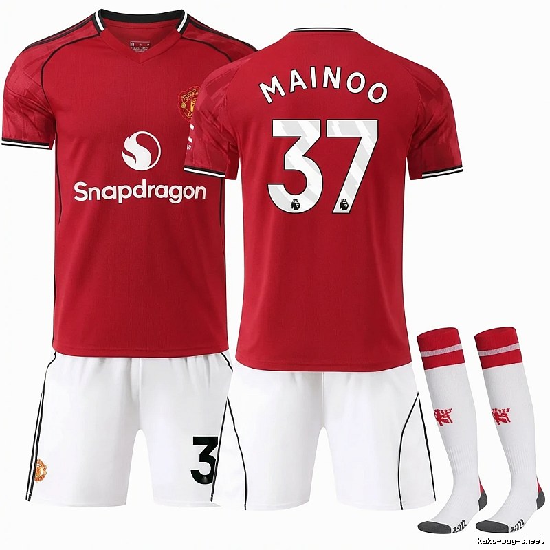 MUFC No. 37 red football jersey