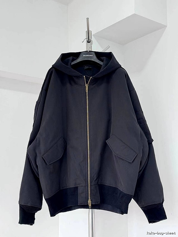 Navy Hooded Bomber Jacket for layering