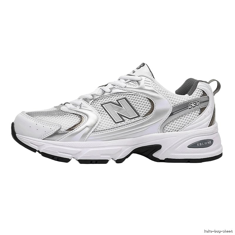 New Balance 530 retro-style white shoes