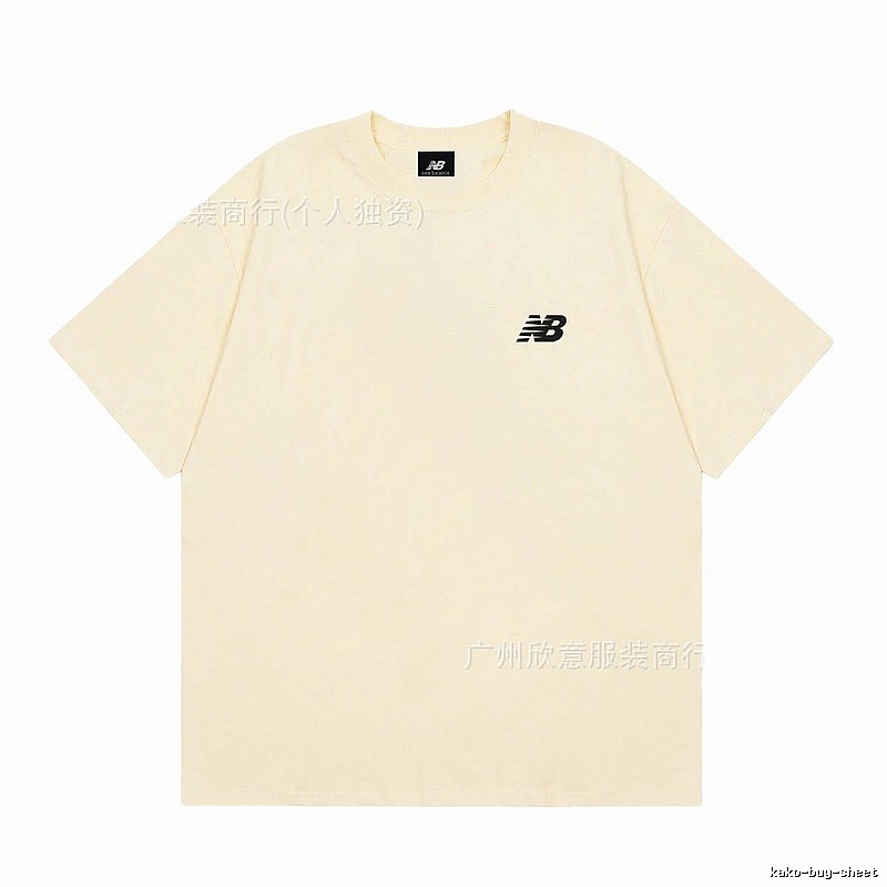 New Balance Casual Minimalist Beige Short-sleeve T-shirt