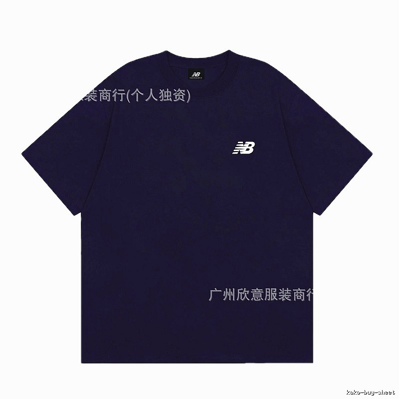 New Balance Casual Series Minimalist Style Navy Blue Short-sleeve T-shirt