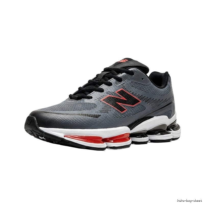 New Balance casual sports grey and red shoes