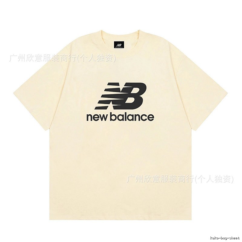 New Balance Classic Casual Style Apricot Beige Short Sleeve T-Shirt