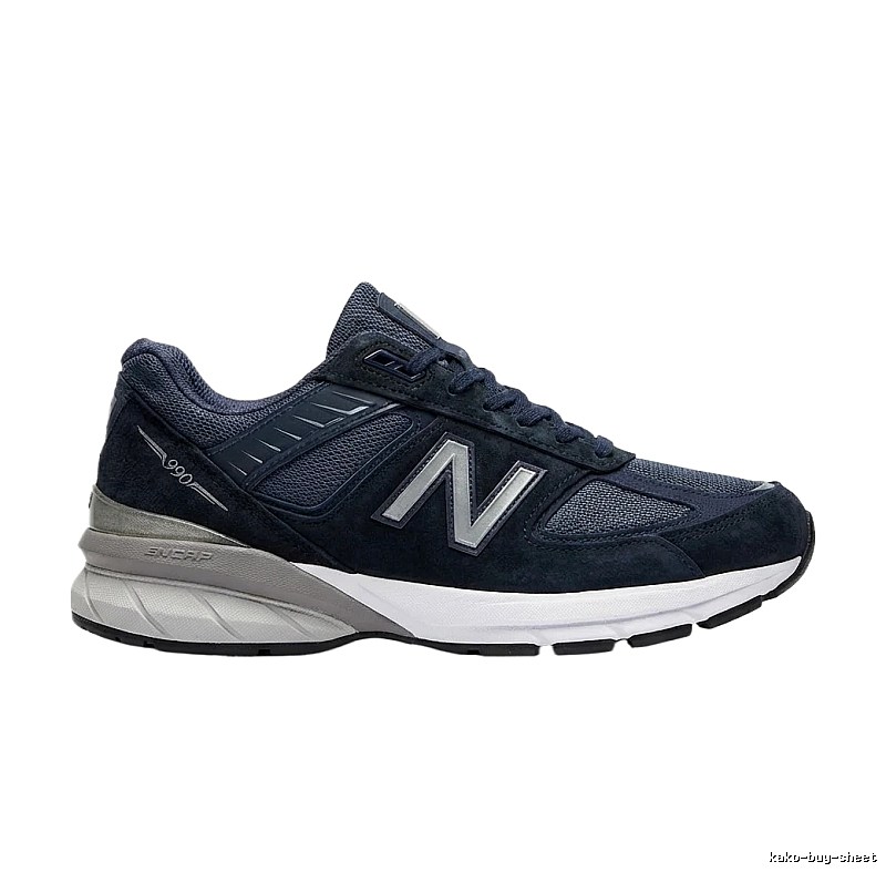 New Balance M990NV5 retro-style dark blue-gray sports shoes