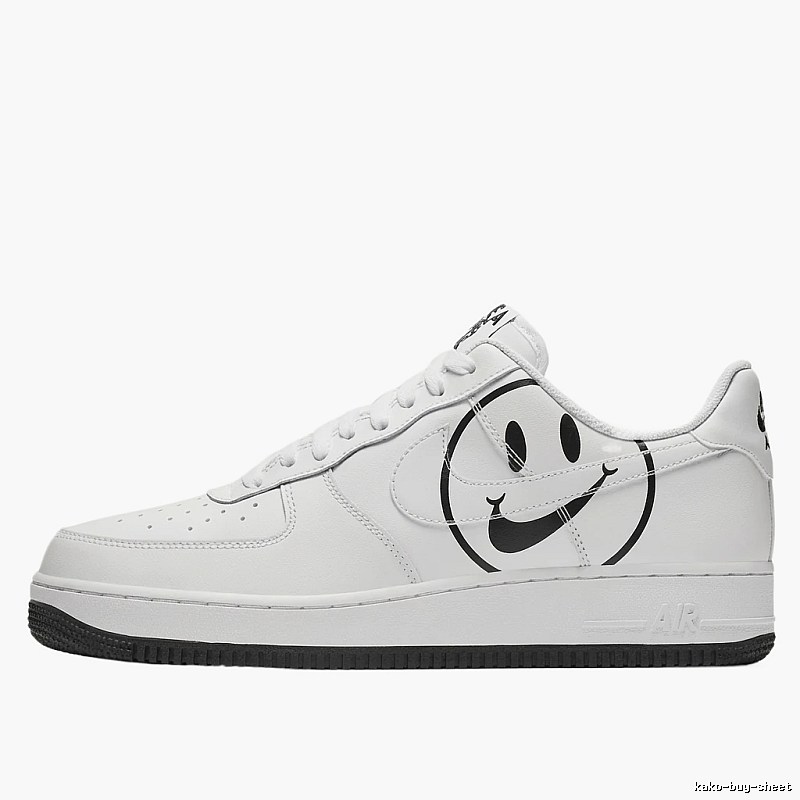 Nike Air Force Smiley Face White Sneakers