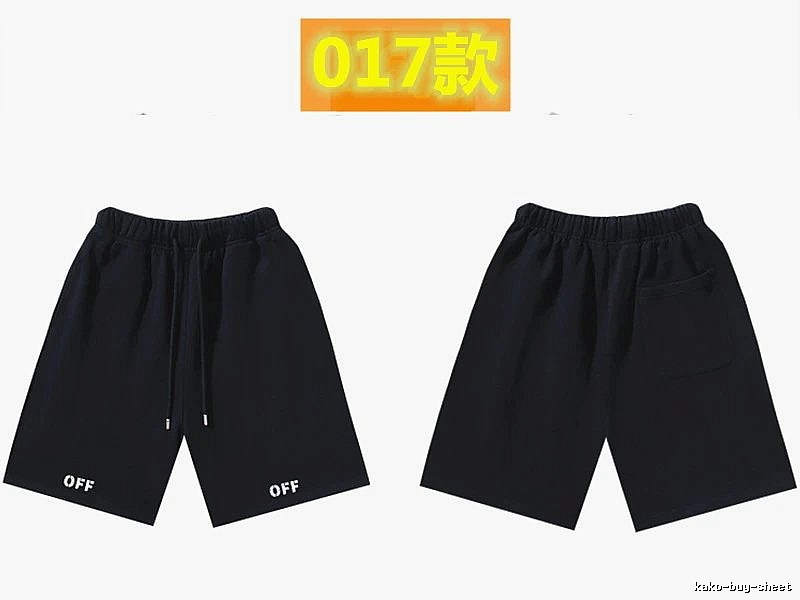 Off-White 017 Simple Style Black Shorts