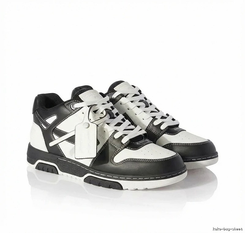 Off-White black and white spliced style board shoes