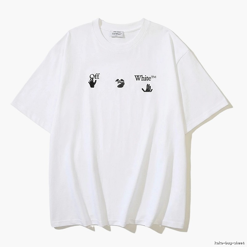 Off-White Gesture Print Style White T-shirt