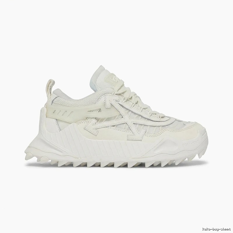 Off-White retro-style white sports shoes