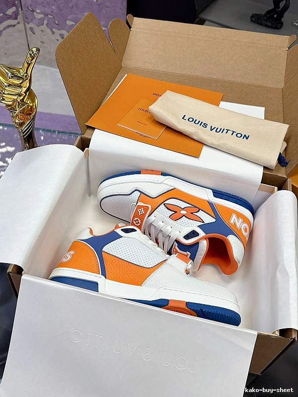 Orange Louis Vuitton Orange Blue Sneaker for Streetwear Looks