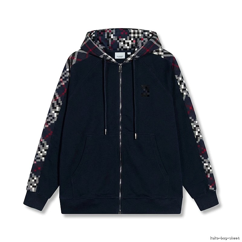 Other checkered patchwork style hoodie