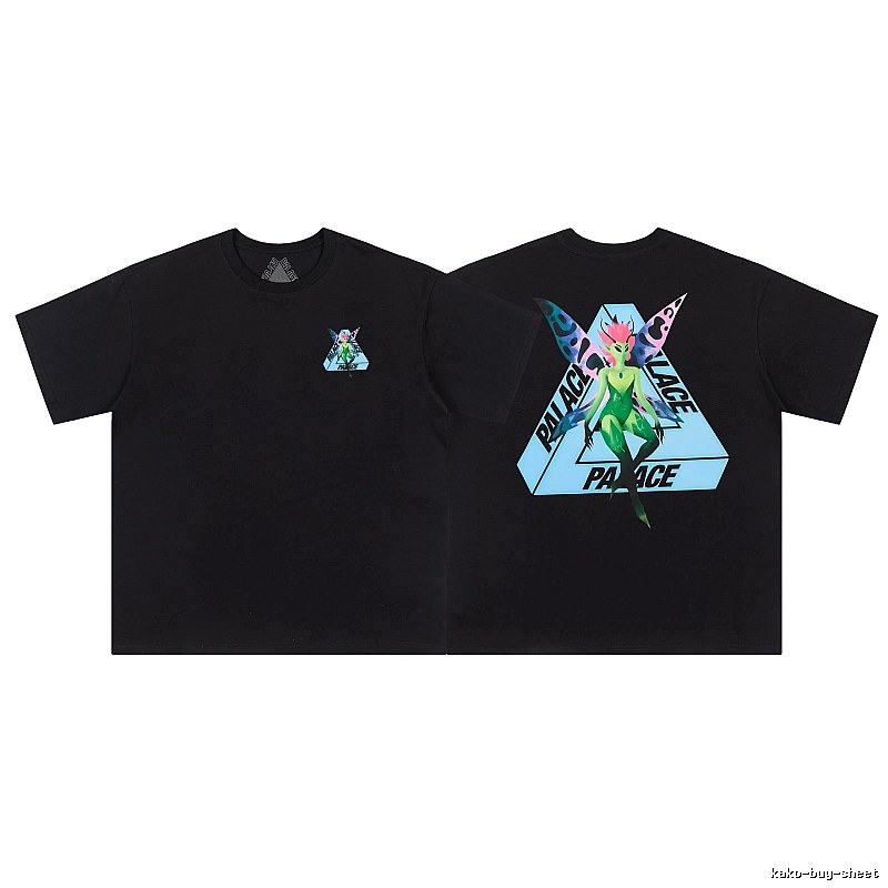 Palace Elf Print Street-style Black T-Shirt