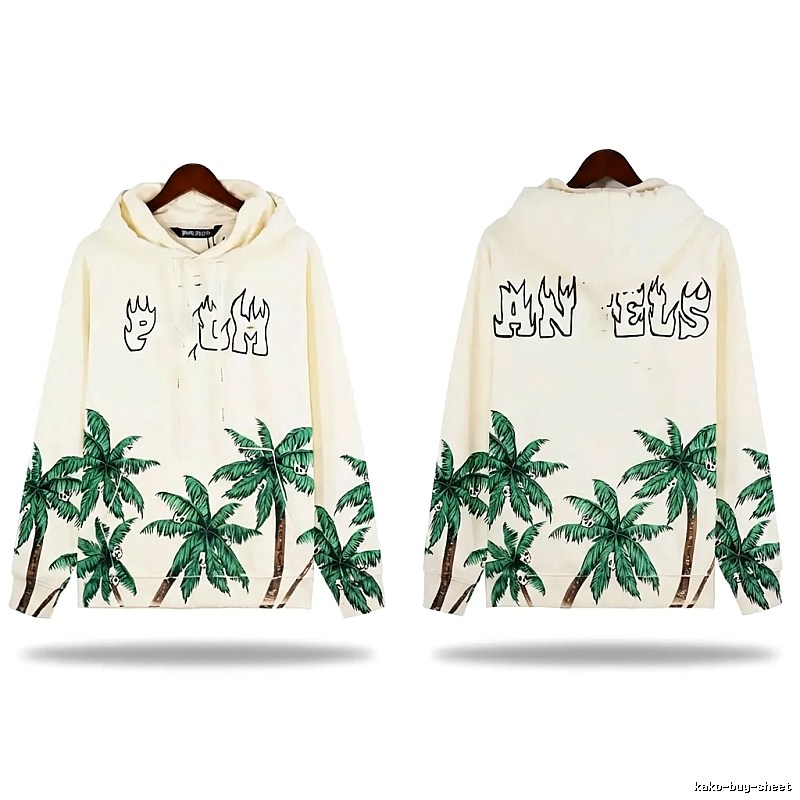 Palm Angels Coconut Tree Print Hoodie