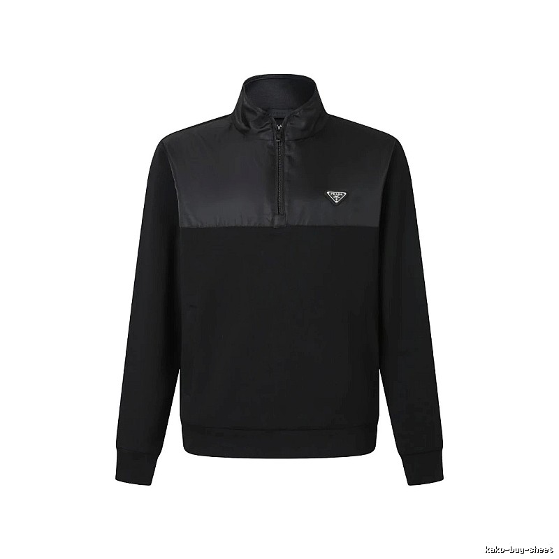 Prada Quarter Zip Sweatshirt with Black Quarter Zip Sweatshirt with