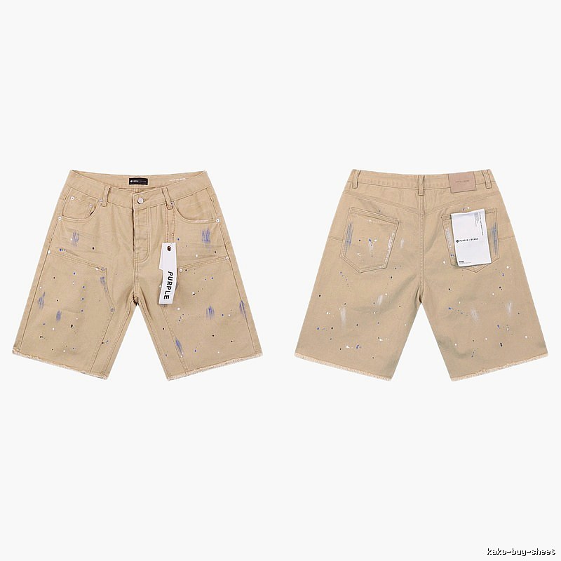 PurpleGodspeed Ink-splashing Style Khaki Shorts