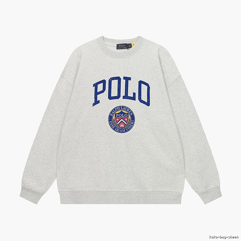 Ralph Lauren Polo series minimalist light gray sweatshirt