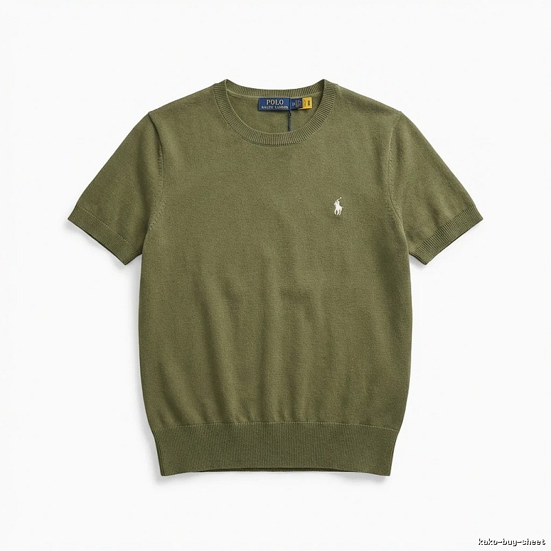 Ralph Lauren Polo Series Simple Style Olive Green Knitwear